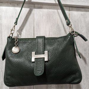 Borse in Pelle Small Shoulder Bag, Green Italian Leather Made in Italy